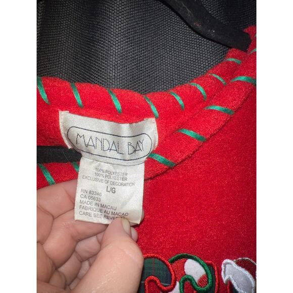 Ugly Christmas Sweater Xmas Size Large Fleece - Picture 2 of 3